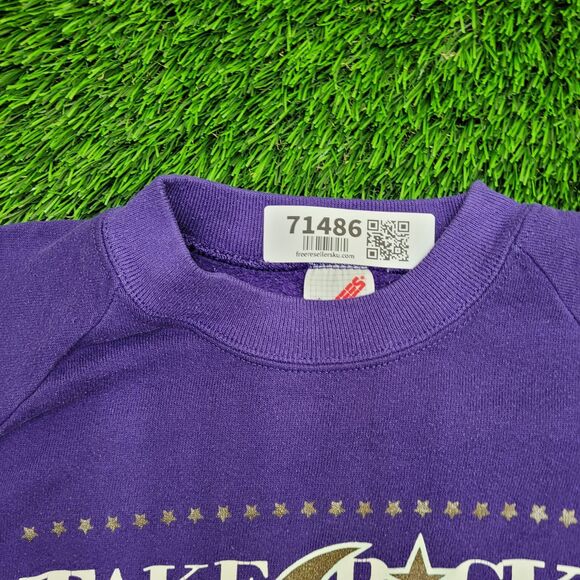 Vintage 80s Jerzees Sweatshirt Womens Large 20x23 Purple - Picture 9 of 12